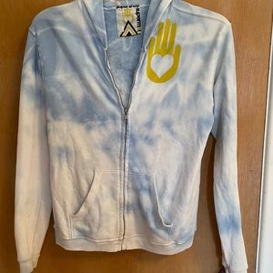 Freecity tie dye blue zip up